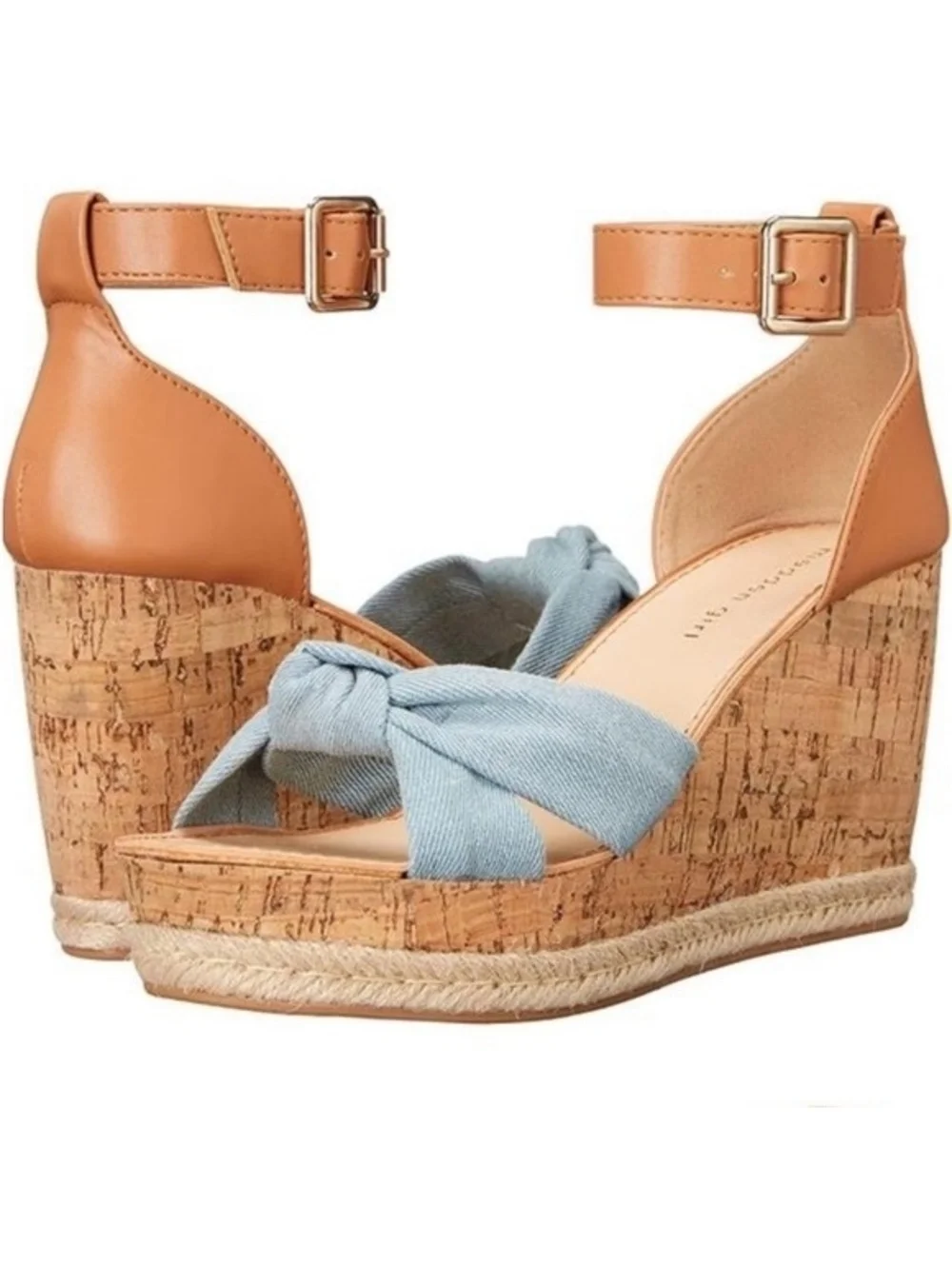 Womans Size 10 Madden Girl Colette Blue Denim Platform Wedge